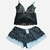 Pijama de Verano Bralette de Encaje y Short de Fibrana
