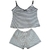 Pijama de Verano Musculosa y Short de Algodon a Rayas - comprar online
