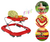 Andador Infantil Safari Vermelho Tutti Baby Com Antiqueda - Vermelho - comprar online
