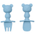 Kit Talheres Silicone Ursinho Azul - Buba - comprar online