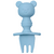 Kit Talheres Silicone Ursinho Azul - Buba na internet