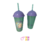 Kit 1 Marmita Hermética com Compartimento e Trava + 1 Copo com Canudo Unicórnio - PLUM BABY