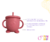 Imagem do Kit de Alimentação Silicone Infantil 5 Peças | Dinossauro | Rosa