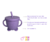 Imagem do Kit de Alimentação Silicone Infantil 5 Peças | Coruja | Lilás