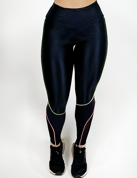 LEGGING SINTONIA ATLETIKA COM TULE POWER PRETA