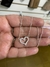 Collar de corazon con strass