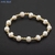 Pulsera perlas con dorado