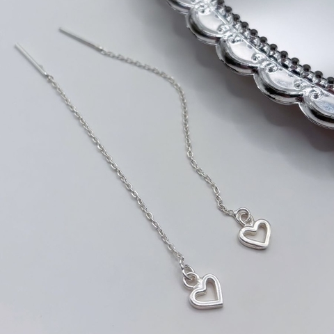 Brinco de corrente com coração liso - comprar online