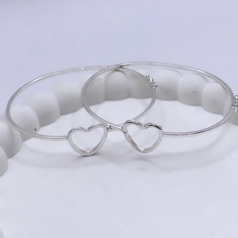 Bracelete coração vazado liso - comprar online