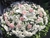 Coroa de Flores Americana de Luxo - Lírios Brancos, Crisântemos, Aster Mariana, Gipsofila e Rosas Champanhe. - Coroa de Flores nobre e especial