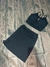 Conjunto cropped decote frontal e saia com abertura lateral - Preto