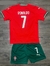Kids Jersey/ short Portugal local 25 version jugador, conjunto para niños Ronaldo 7 - comprar en línea
