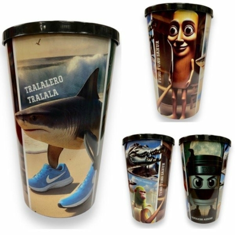 VASO ITALIAN BRAINROT PERSONAJES BLACK