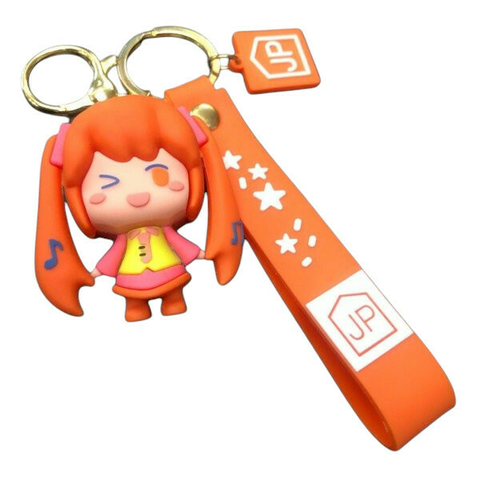LLAVERO DE GOMA HATSUNE MIKU ORANGE