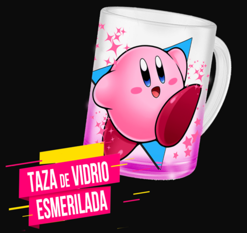 TAZA VIDRIO ESMERILADO KIRBY