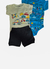 KIT 2 BODY E 1 BERMUDA BÊBE - Trio Kit Body e Shorts na internet