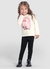 Conjunto Infantil feminino de Blusão Moletom e Calça Legging Molecotton Brandili lettering Stay Lovely com flores - comprar online