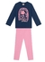 Conjunto Infantil feminino de Blusão Moletom e Calça Legging Molecotton Brandili lettering Stay Lovely com flores - loja online