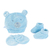 KIT ENXOVAL EM PLUSH TOUCA de ursinho, luva luvinha e pantufa sapatinho de bebê em plush RN - comprar online