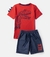 Imagem do CONJUNTO INFANTIL MENINO DE CAMISETA MALHA E BERMUDA TACTEL DINOSSAURO