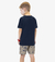 CONJUNTO INFANTIL MENINO DE CAMISETA MALHA E BERMUDA TACTEL barco a vela Rovitex - Marineland