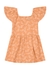 Vestido Infantil em Cotton Quadriculado estampa folhagem
