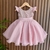Vestido Princesa Godê Duplo Com Voal e Forro nas cores Rosa, Lilás e Vermelho do tamanho 1 ao 12