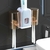 Imagem do Dispenser Aplicador Creme Dental Suporte 4 Escovas Banheiro Parede Multifuncional