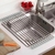 Escorredor de Pia Dobravel Portatil Aço Inox 47x30cm - comprar online