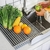 Escorredor de Pia Dobravel Portatil Aço Inox 47x30cm na internet
