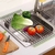 Escorredor de Pia Dobravel Portatil Aço Inox 47x30cm - loja online