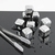 Cubos De Gelo Aço Inox Metal Com Pegador Whisky Drinks Kit com 8 Und - achadosdoDu