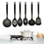 Conjunto Kit Utensílios Cozinha Colher Concha Escumadeira Espátula Pegadores