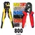 Kit Alicate Crimpar + 1200 Terminais Ilhos + Descascador 0,25 Até 10mm² - Global Reparos