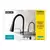 Torneira Premium Gourmet Cozinha Mesa Bancada Pia Flexível Preta Metal + Abs Super registente na internet