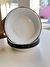 Set x 4 Platos hondos enlozados 17cm BLANCO borde negro