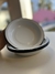 Set x 3 Platos hondos enlozados 21cm BLANCO borde negro