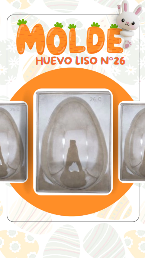 Molde Acetato Huevo Liso N°26 x10 Unidades
