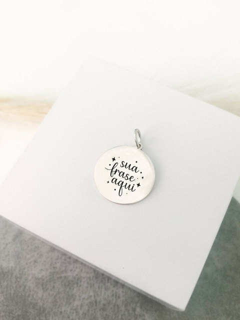 Colar Medalha Personalizada com Frase