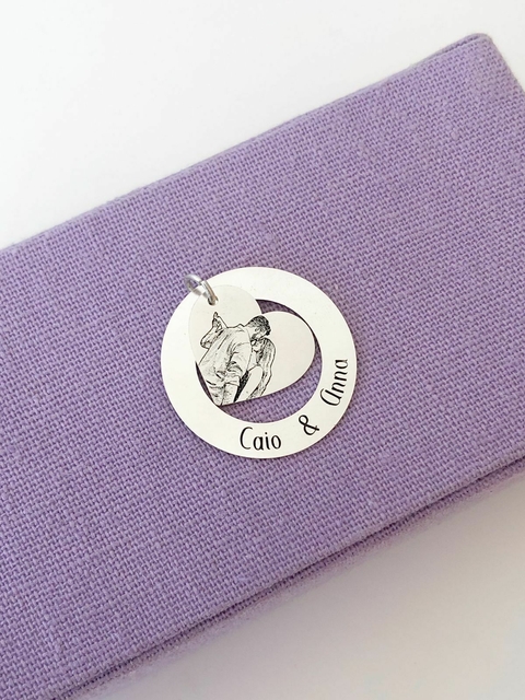 Colar Personalizado Duplo Mandala + Coração com foto - comprar online