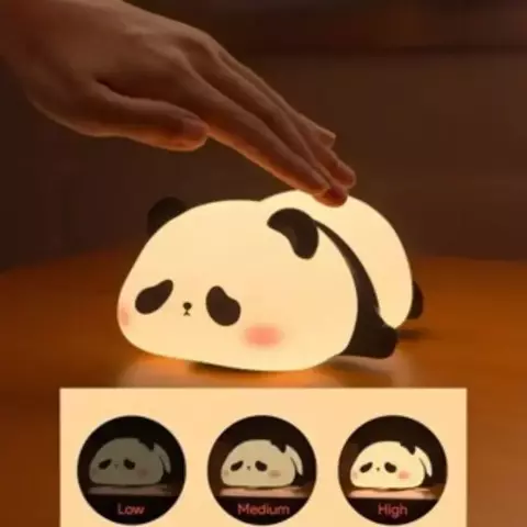Luminária e Abajur de Panda com Luz Quente Confortável