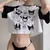 Camisa engraçada dos desenhos animados T para mulheres, Kuromi Kawaii, Top reco na internet
