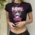 Camisa engraçada dos desenhos animados T para mulheres, Kuromi Kawaii, Top reco - comprar online