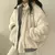Casaco Kawaii de dupla face com capuz feminino, Parkas grossas quentes, casaco f - loja online