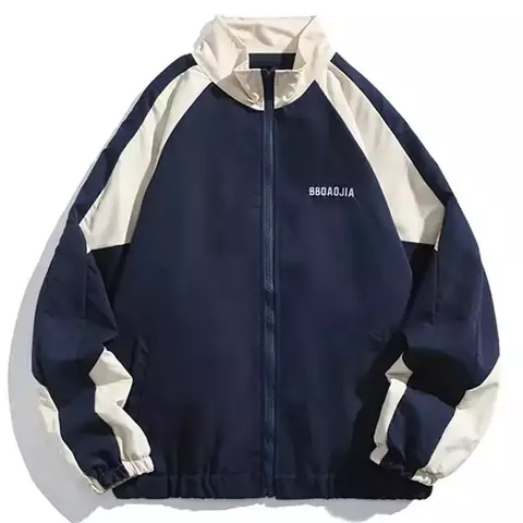 Jaqueta masculina e feminina Hip Hop Varsity, High Street, patchwork, bloco de c