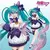 Capa colecionável Hatsune Miku bonito, Widget Figura Anime, 14-25cm - Gato24