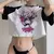 Imagem do Camisa engraçada dos desenhos animados T para mulheres, Kuromi Kawaii, Top reco