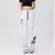 Calça de moletom cinza feminina, moda larga, grande, calça esportiva, streetwe - comprar online