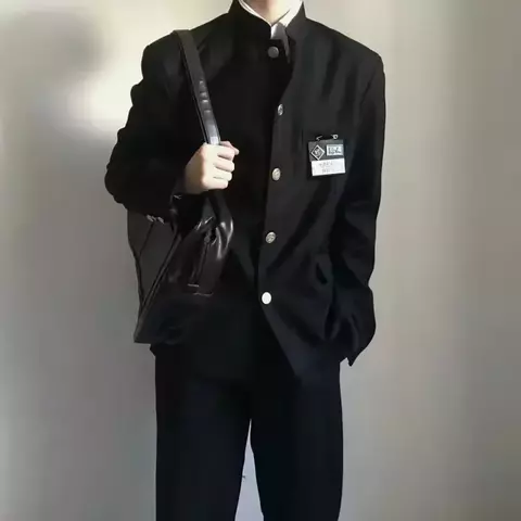 Uniforme escolar japonês para homens e mulheres, terno Zhongshan, jaqueta unive