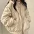 Casaco Kawaii de dupla face com capuz feminino, Parkas grossas quentes, casaco f